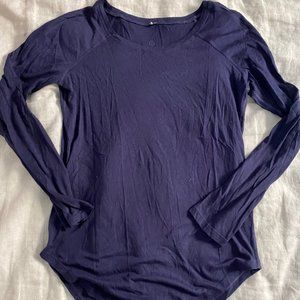 Navy Long Sleeve Lululemon Tee